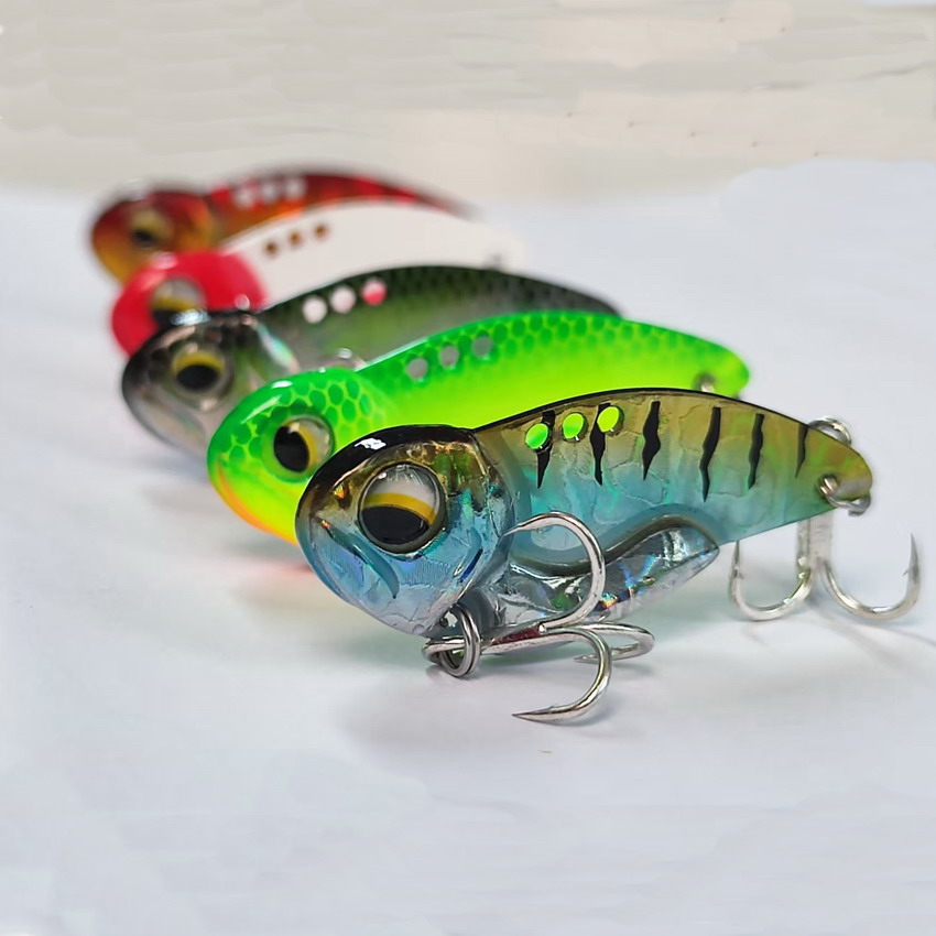 Fishing Lure Spoon - 6 stks Metalen VIB Vissen Lokt