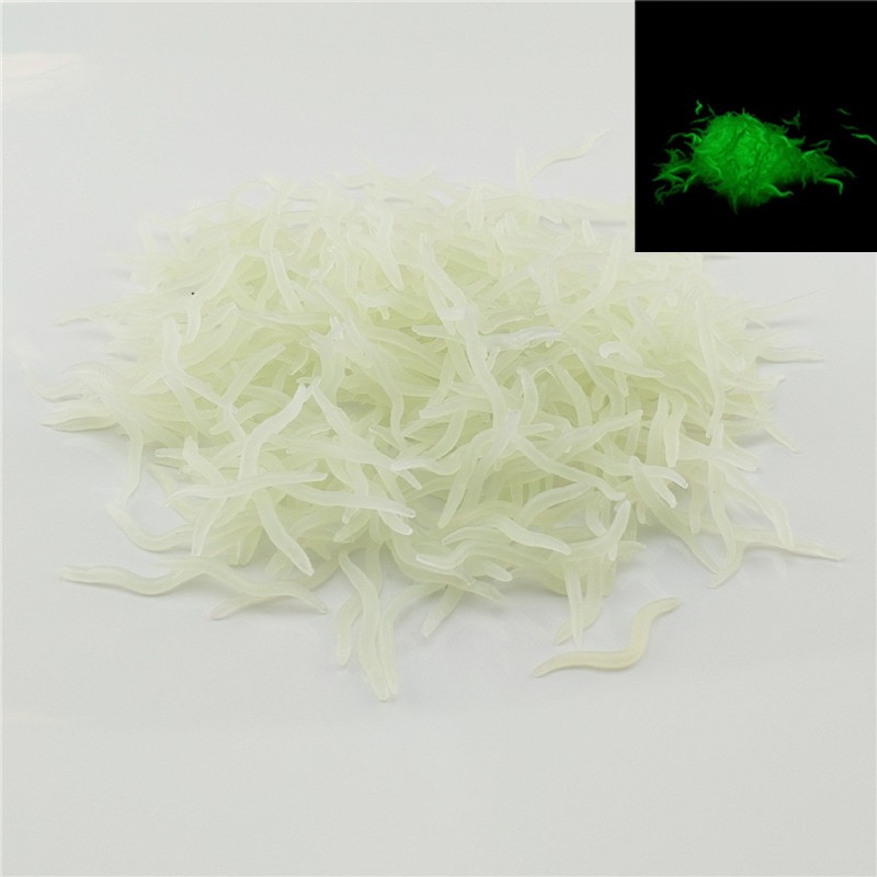 Fishing Lure Soft Plastic - 60pcs 4cm Vissen Siliconen Lichtgevende Simulatie