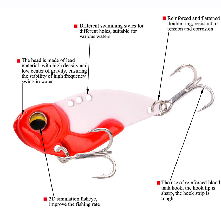 6 stks Metalen VIB Vissen Lokt - Fishing Lure Spoon recensie en prijs