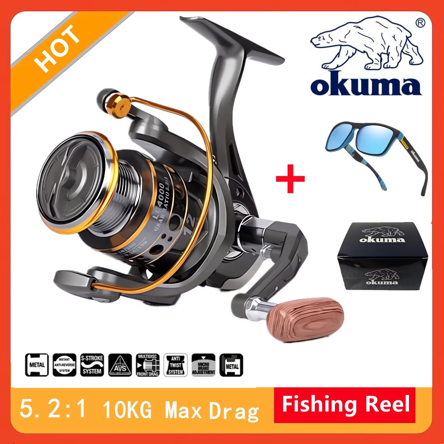 Okuma High Speed ​​5.2:1 Visse - Kastking Reel Zephyr recensie en prijs