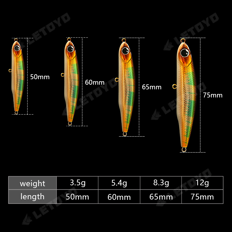 LETOYO Sinking Potlood 17g 12g - Fishing Lure Spoon recensie en prijs