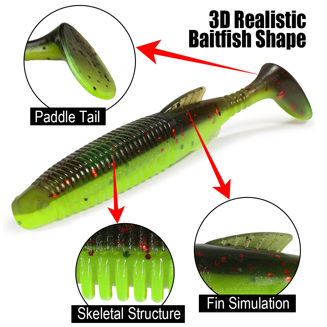 Spinpoler 6cm/7,5cm zachte kun - Fishing Lure Soft Plastic recensie en prijs