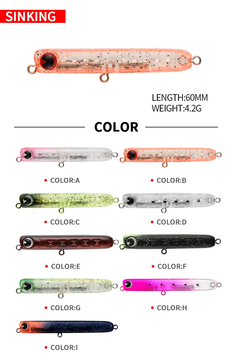 6cm 4.8g Langzaam Zinkende Pot - Fishing Lure Jerkbait recensie en prijs